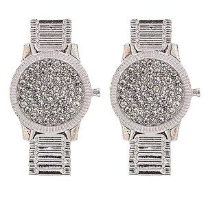 “LAST ONE* Silver and Crystal Watch Earrings